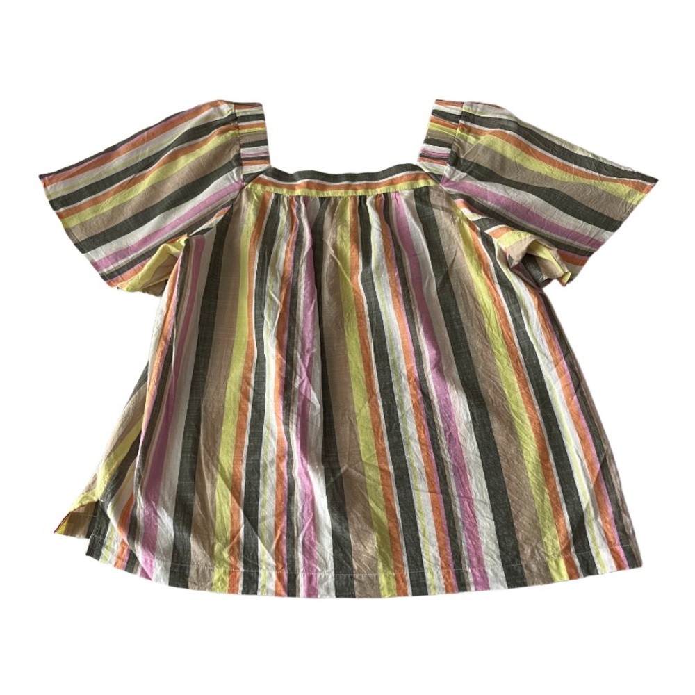 Ann Taylor Loft Striped‎ Short Sleeved Blouse